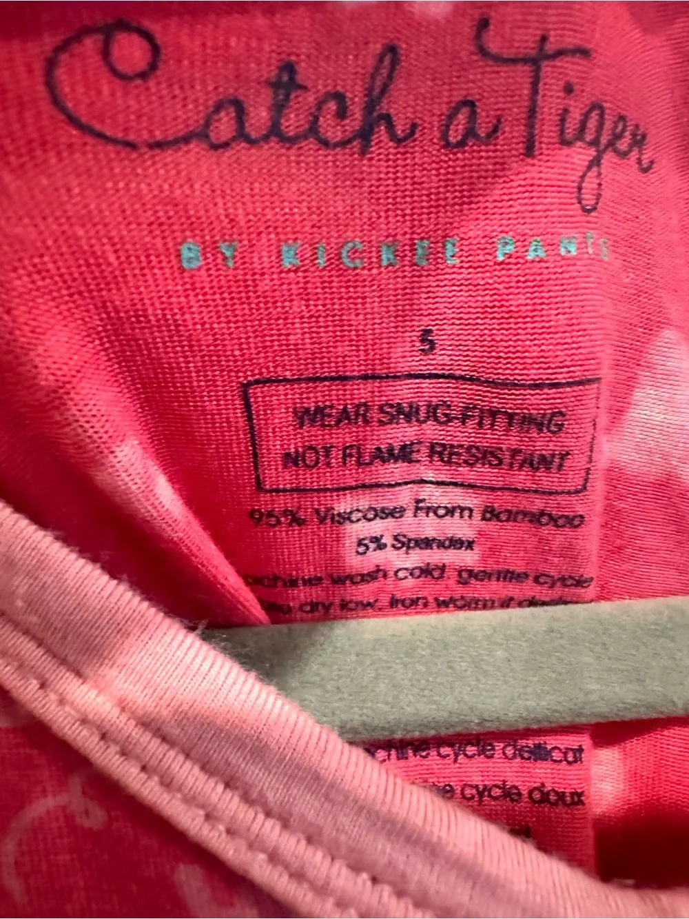 Kickee Pants Catch a Tiger Girls Size 5 Bamboo Footed One Piece Pajamas - EUC